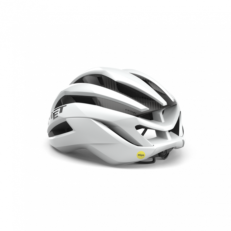 Met Trenta 3K Carbon Airframe Helmet in White-2