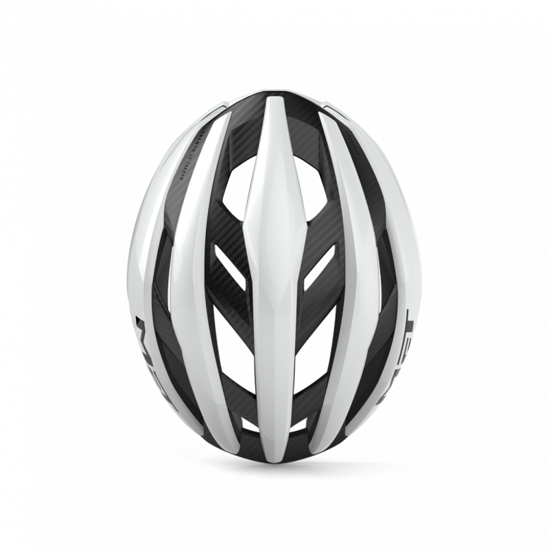 Met Trenta 3K Carbon Airframe Helmet in White-3