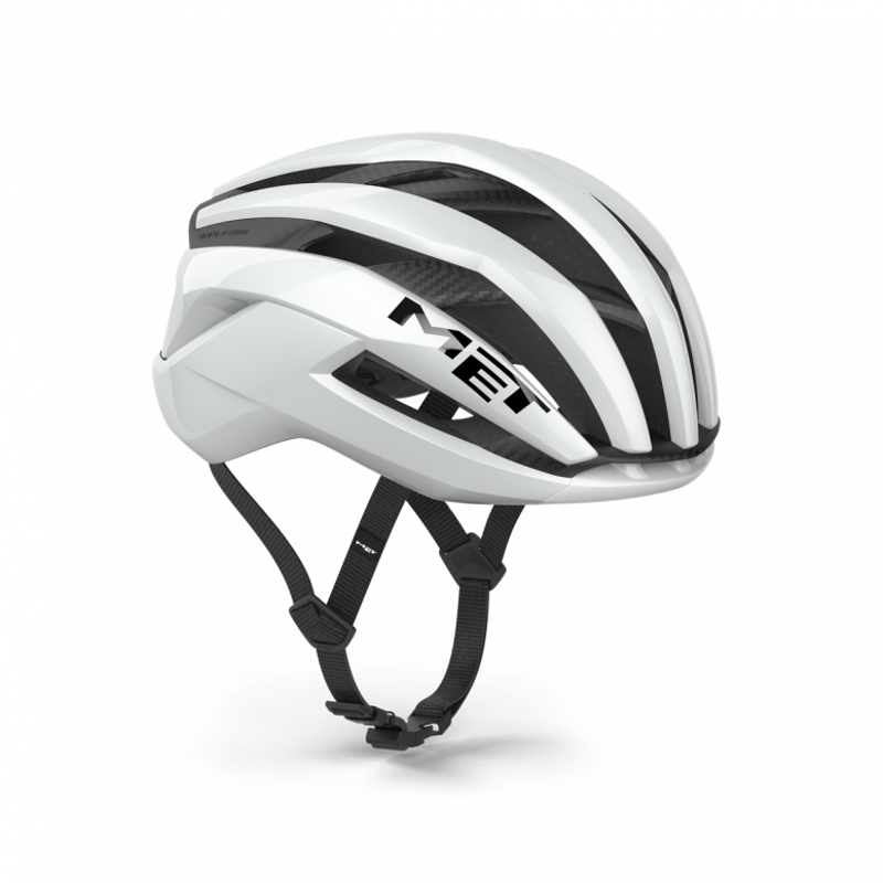 Met Trenta 3K Carbon Airframe Helmet in White-4
