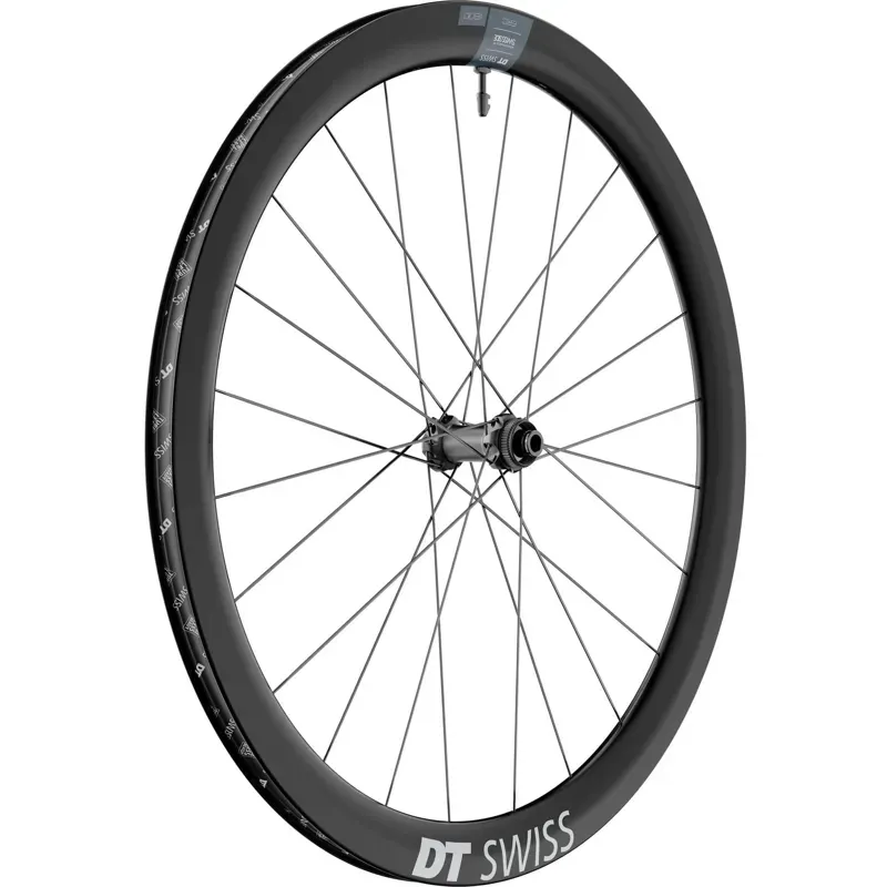 DT Swiss ERC 1600 Spline 45mm 700c Disc Brake Carbon Clincher Front Wheel in Black
