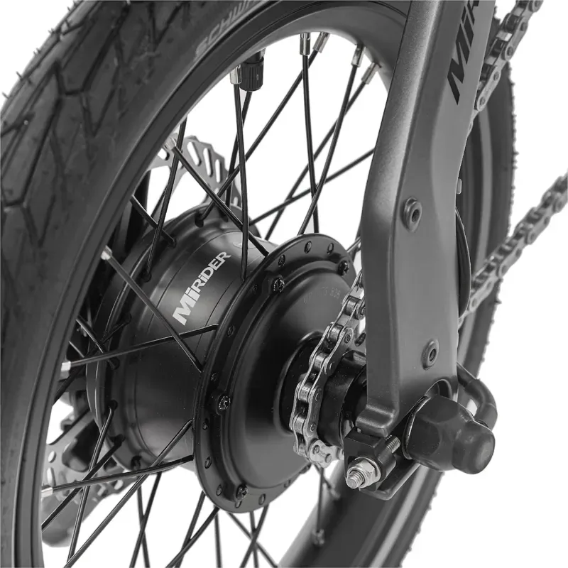 MiRiDER One 16 Folding E-Bike in Onyx Grey-2