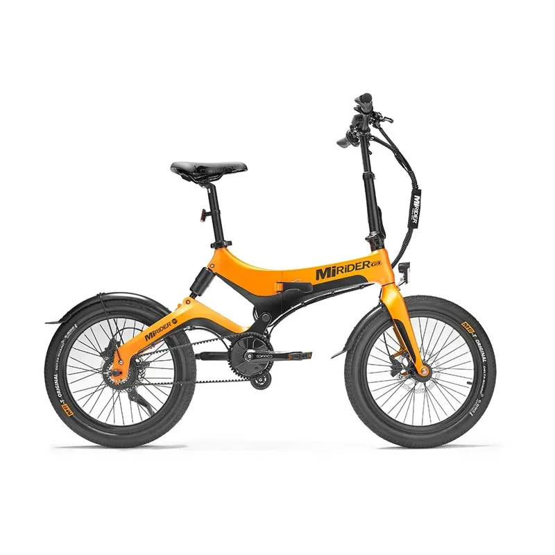 Mirider 20 GB3 Compact Folding Electric Bike in Ember Orange