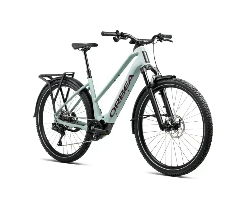 Orbea Kemen Adv 30 Mid E-Hybrid Bike In Blue Stone Matt/Burgundy Gloss-1