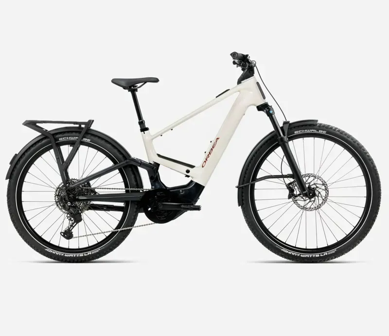 Orbea Muga 30 E-Hybrid Bike In Ivory White/Black Gloss