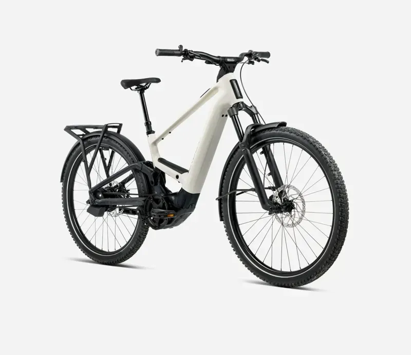 Orbea Muga 30 E-Hybrid Bike In Ivory White/Black Gloss-1