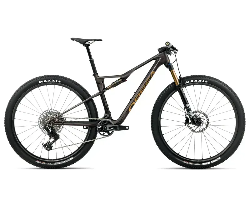 Orbea Oiz M-Team AXS Mountain Bike In Bronze Carbon View/Titan Gold Matt-Gloss