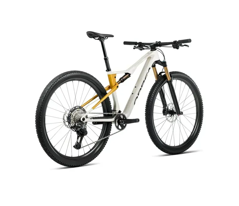 Orbea Oiz M10 AXS Mountain Bike In Ivory White Gloss/Bumblebee Yellow Matt-2