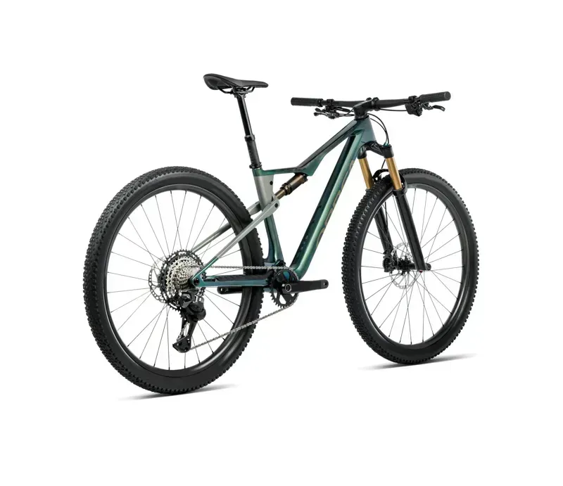 Orbea Oiz M10 AXS Mountain Bike In Seaweed Carbon View Gloss/Spaceship Green Matt-2
