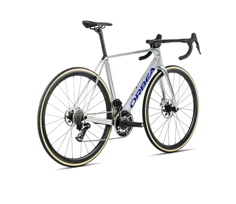 Orbea ORCA M21eLTD PWR Road Bike in Spark Silver/Titain Grey Gloss-2