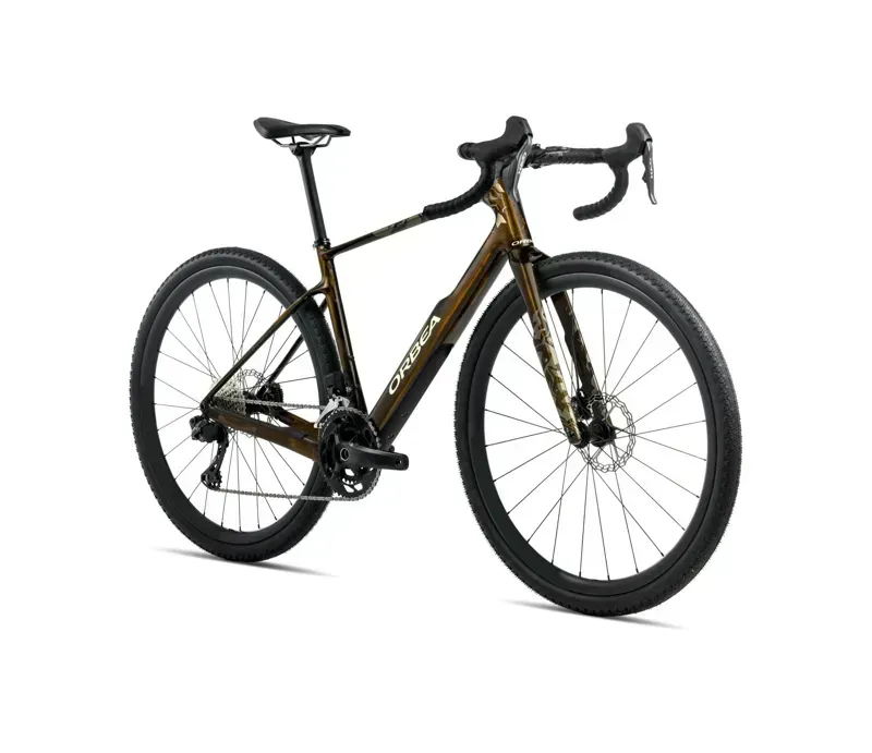 Orbea Terra M20ITEAM Carbon Gravel Bike in Caramel Carbon View Gloss-1