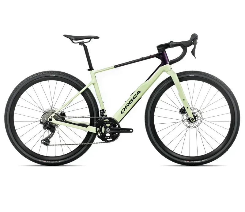Orbea Terra M30Team Gravel Bike in Acid Gum/Fantasy Purple Carbon View Gloss