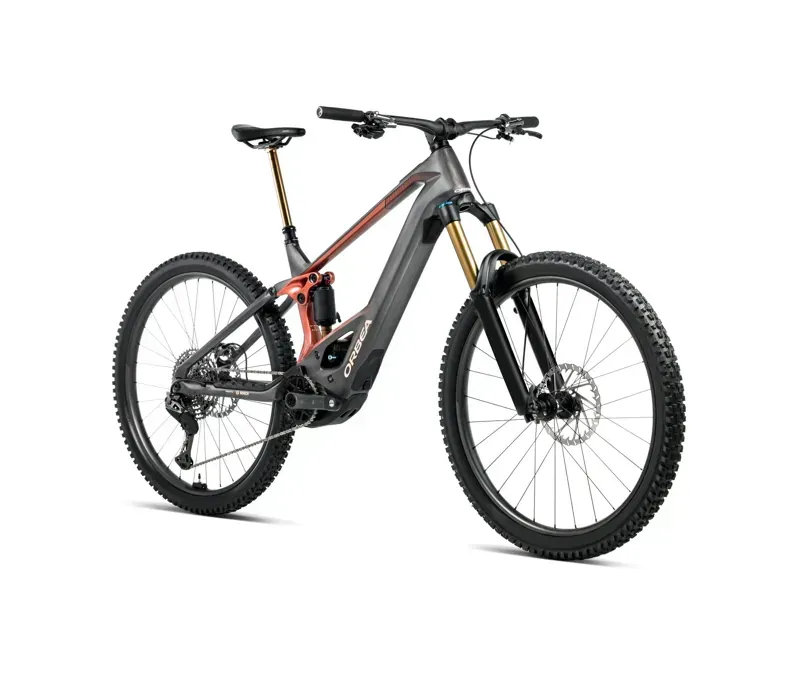 Orbea Wild M-LTD Mullet E-MTB In Diamond Carbon View Matt/Mars Red Gloss-1