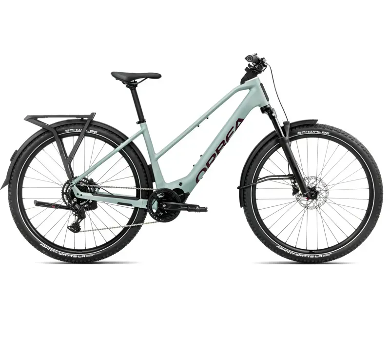Orbea Kemen Adv 30 Mid E-Hybrid Bike In Blue Stone Matt/Burgundy Gloss