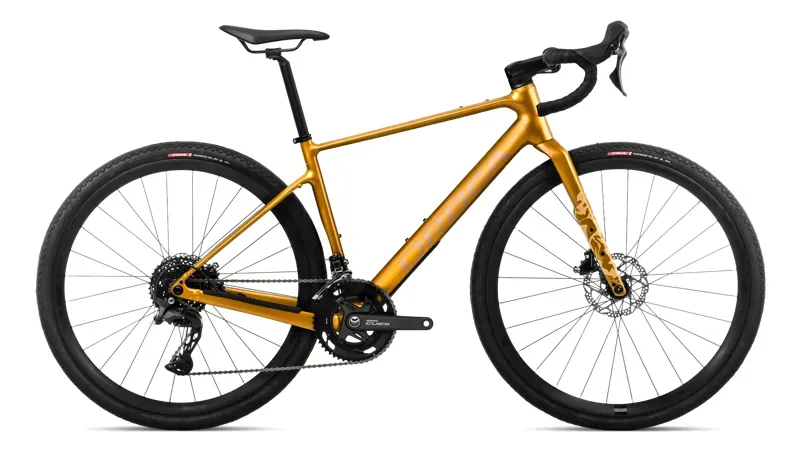 Orbea Terra H50 Gravel Bike in Bumblebee Yellow - Brown
