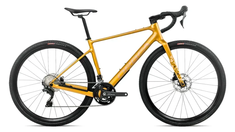 Orbea Terra H40 Gravel Bike in Bumblebee Yellow - Brown