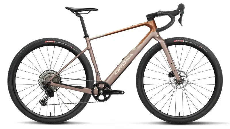 Orbea Terra M30 TEAM 1x Gravel Bike in Nickel Matt - Cinamon Matt