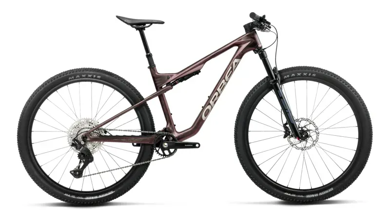 Orbea Oiz M30 Mountain Bike in Burning Ashes Carbon View- Ivory White