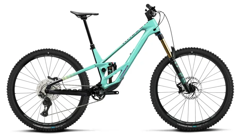 Orbea Rallon E10 Enduro Mountain Bike in Aloha Green - Fantasy Purple Carbon View