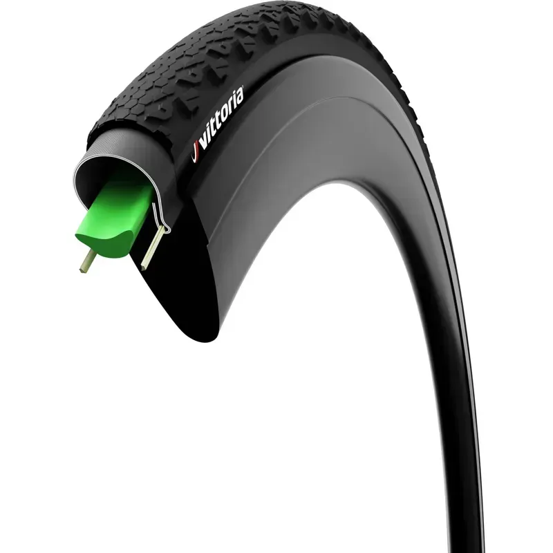 Vittoria Air-Liner Light 700x30-32mm Cyclocross Tyre in Green-1